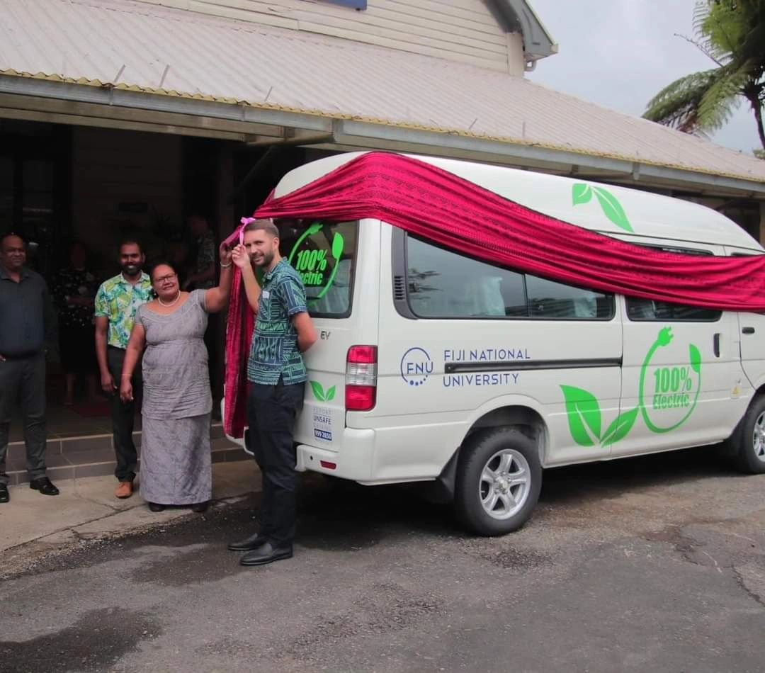 First Electric Vehicle Shuttle added to Fiji National University's fleet
